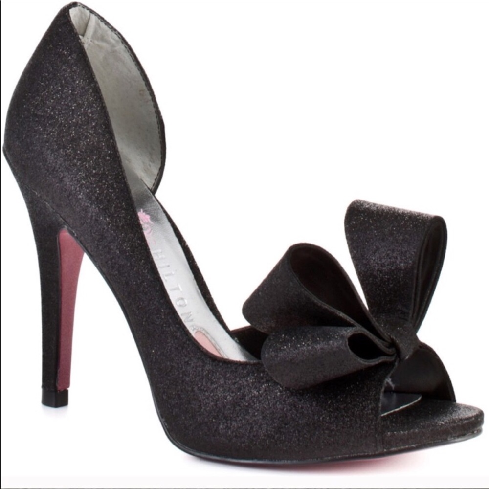 Paris Hilton Peep Toe Glitter Shoes